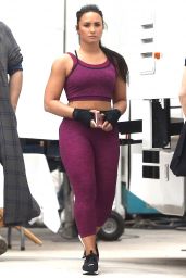Demi Lovato - Filming a Commercial for Fabletics in LA 06/06/2017