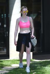 Elle Fanning at the Gym in Los Angeles 06/17/2017