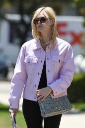 Elle Fanning in a Pink Jacket - Los Angeles 06/13/2017