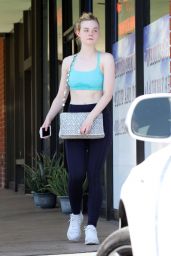 Elle Fanning in Workout Gear - Leaving the Gym in Studio City 06/15/2017