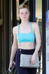 Elle Fanning in Workout Gear - Leaving the Gym in Studio City 06/15/2017