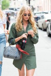 Elsa Hosk Chic Street Style - Out in NYC 06/21/2017