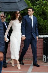 Emmy Rossum and Sam Esmail Pose For Photos in Front of the Ed Koch Bridge in NYC, May 2017