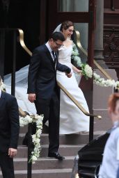 Emmy Rossum Marries Sam Esmail in New York City 05/28/2017