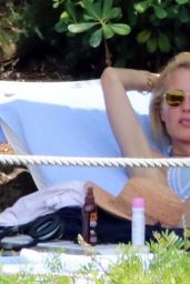 Gillian Anderson Bikini Candids - Vacation in Portofino, Italy 06/21/2017