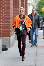 Hailey Baldwin Showing Off Her Trendy Style - Arriving at Kendall