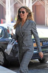 Heidi Klum Wears a Grey Suit - Out in NYC 06/20/2017