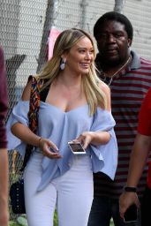 Hilary Duff at the "Younger" Set - Williamsburg Bridge in Brooklyn, NY 06/26/2017