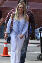 Hilary Duff at the "Younger" Set - Williamsburg Bridge in Brooklyn, NY 06/26/2017