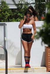 Isabela Moner in Bikini Top - Arriving at a Pool in Miami 06/23/2017