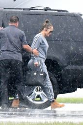 Jennifer Lopez and Alex Rodriguez Getting On a Private Jet in Miami 06/07/2017