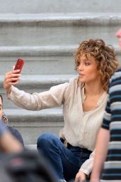 Jennifer Lopez - Posts a Selfie From the set of "Shades of Blue" Filming in NY 06/28/2017