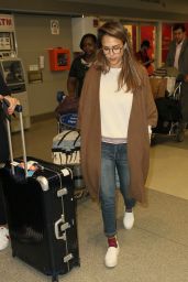 Jessica Alba at JFK Airport in New York City 06/14/ 2017