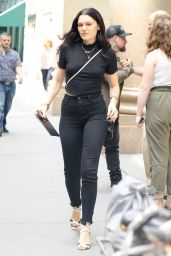 Jessie J Carrying Her MacBook Pro - Heading Into a Meeting in NYC 06/28/2017