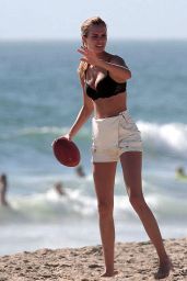 Josephine Skriver - Plays American Football in Malibu 06/19/2017