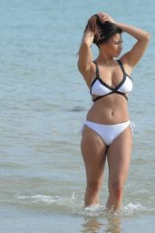 Kayleigh Morris Bikini Candids - Beach in Spain, June 2017
