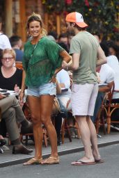 Kelly Bensimon Shows Off Her Legs in a Pair of Short Shorts - NYC 09/11/2017