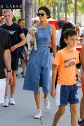 Kendall Jenner in Denim Dress - Out in Beverly Hills 06/18/2017