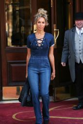Leona Lewis in Jeans - Leaving the Landmark Hotel in London, UK 06/10/2017