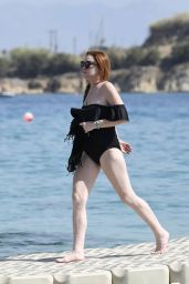 Lindsay Lohan - Beach in Mykonos, Greece 06/29/2017