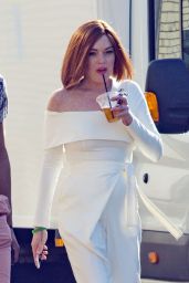 Lindsay Lohan - TV show "Sick Note" Set in London 06/14/2017