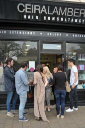 Lucy Fallon Cute Style - at Ceira Lamberts Hair Salon in Shankill Village, Dublin 06/17/2017