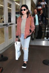 Lucy Hale in Travel Outfit - LAX Airport in LA 06/04/2017