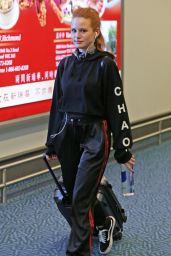 Madelaine Petsch in Travel Outfit - Arriving in Vancouver 06/26/2017