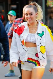 Miley Cyrus Showing Off Her Trendy Style - NYC 06/14/2017