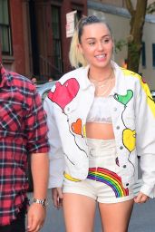Miley Cyrus Showing Off Her Trendy Style - NYC 06/14/2017