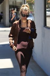 Morgan Stewart in Tights - Heads to a Nail Salon in Beverly Hills 06/19/2017