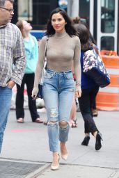 Olivia Munn in Ripped Jeans - at Nobu in NYC 06/16/2017 