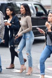 Olivia Munn in Ripped Jeans - at Nobu in NYC 06/16/2017 