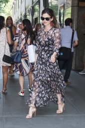 Rachel Bilson in a Floral Print Dress  - NYC 06/22/2017