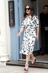 Salma Hayek Showing Off Her Trendy Style - Noho in New York 06/09/2017