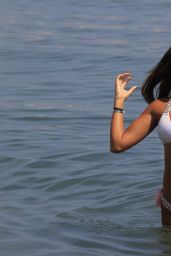 Yazmin Oukhellou in a White Bikini - Marbella, Spain, June 2017
