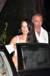 Adriana Lima at a Restaurant for a Dinner in Bodrum, Turkey 07/12/2017