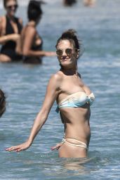 Alessandra Ambrosio Bikini Candids - Beach in Mykonos, Greece 07/05/2017