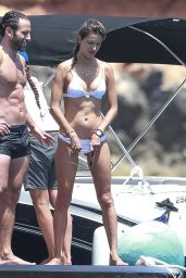 Alessandra Ambrosio in a White Bikini - Holiday in Ibiza 07/11/2017