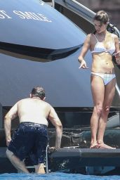 Alessandra Ambrosio in a White Bikini - Holiday in Ibiza 07/11/2017