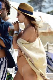 Alessandra Ambrosio in Swimsuit on the Beach in Ibiza 07/11/2017