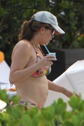 Alicia Machado (Miss Universe 1996) i a Two Piece Bikini - At Hotel Pool in Miami Beach 07/16/2017
