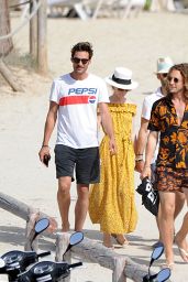 Alicia Vikander and Jon Kortajarena on the Beach in Ibiza 07/13/2017