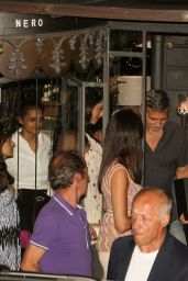 Amal Alamuddin and George Clooney - Leave the Restaurant the Black Cat in Cernobbio, Italy 07/11/2017
