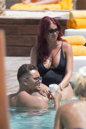 Amy Childs in a Swimsuit - Poolside in Ibiza 07/18/2017