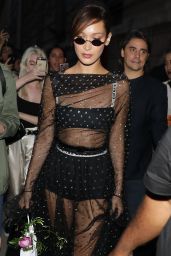 Bella Hadid – Arriving at the Christian Dior Exhibition Party in Paris 07/03/2017
