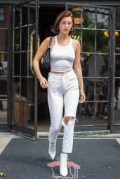 Bella Hadid in Casual Attire - Leaving The Bowery Hotel in East Village, NY 07/17/2017