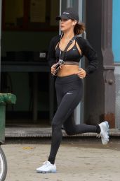 Bella Hadid in Tights - Out for a Jog in Downtown Manhattan 07/24/2017