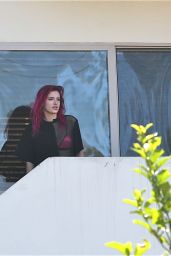 Bella Thorne and Blackbear on the Balcony of Their Hotel Room in LA 07/20/2017