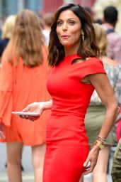 Bethenny Frankel in Red Dress - Spotted in Soho, NYC 07/11/2017